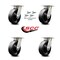 Service Caster 6 Inch Kingpinless Glass Filled Nylon Wheel Swivel Caster Set with Swivel Locks SCC-KP30S620-GFNR-BSL-4 - alternate 6